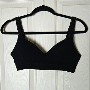 Kindred Bravely Ribbed Signature Cotton Nursing Bra | Black